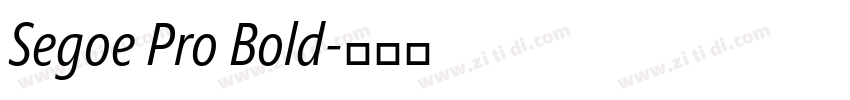 Segoe Pro Bold字体转换